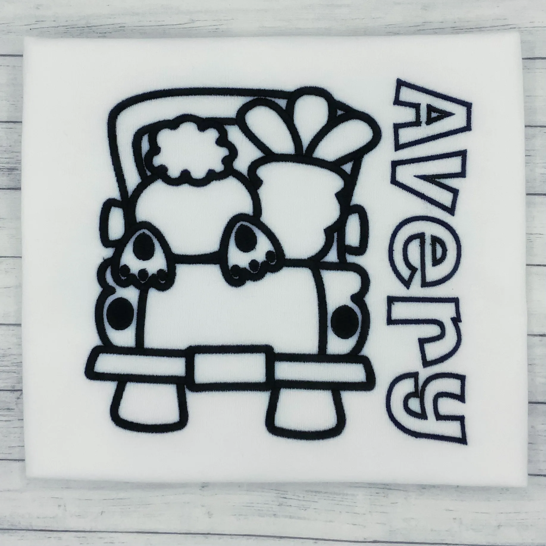 Color Me Embroidery - Rabbit in Car - Washable Markers Included