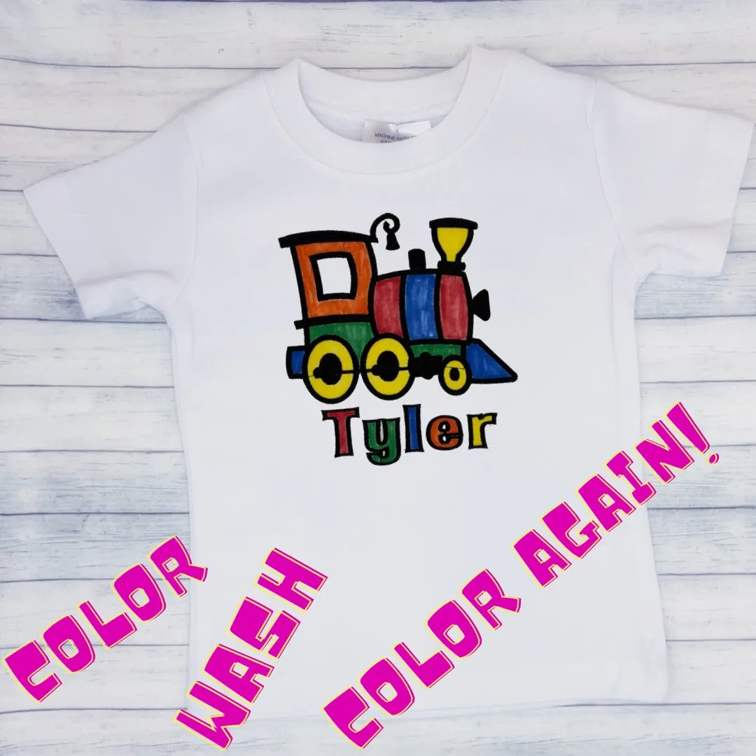 Color Me Embroidery - Rabbit in Car - Washable Markers Included