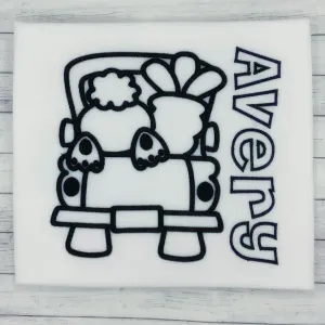 Color Me Embroidery - Rabbit in Car - Washable Markers Included