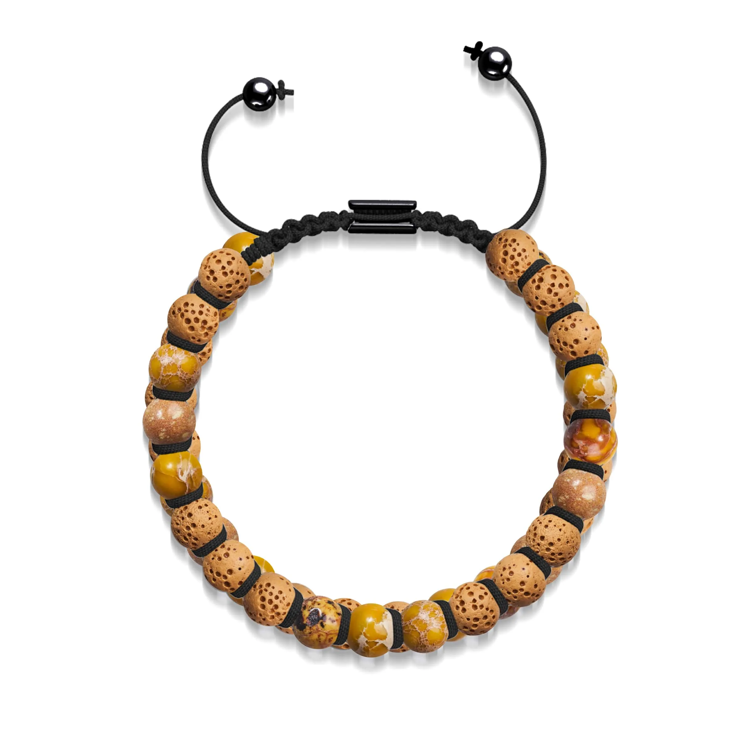 Coriander Oceanic Jasper | Gunmetal | Lava Rock Diffuser Bracelet | Men's