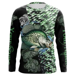 Crappie fishing scales Freshwater Fishing Custom Name Long sleeve, Long Sleeve Hooded NPQ677