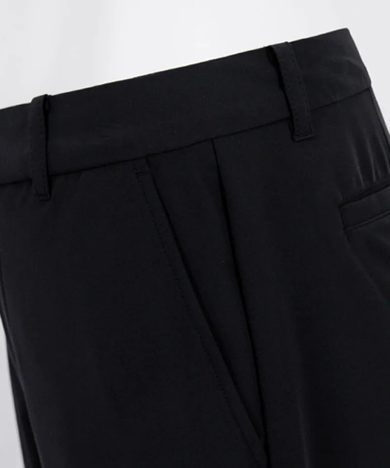 CREVE NINE: Men's Half Jogger Pants - Black