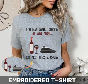 Cruise And Wine Embroidered Sweatshirt   Hoodie