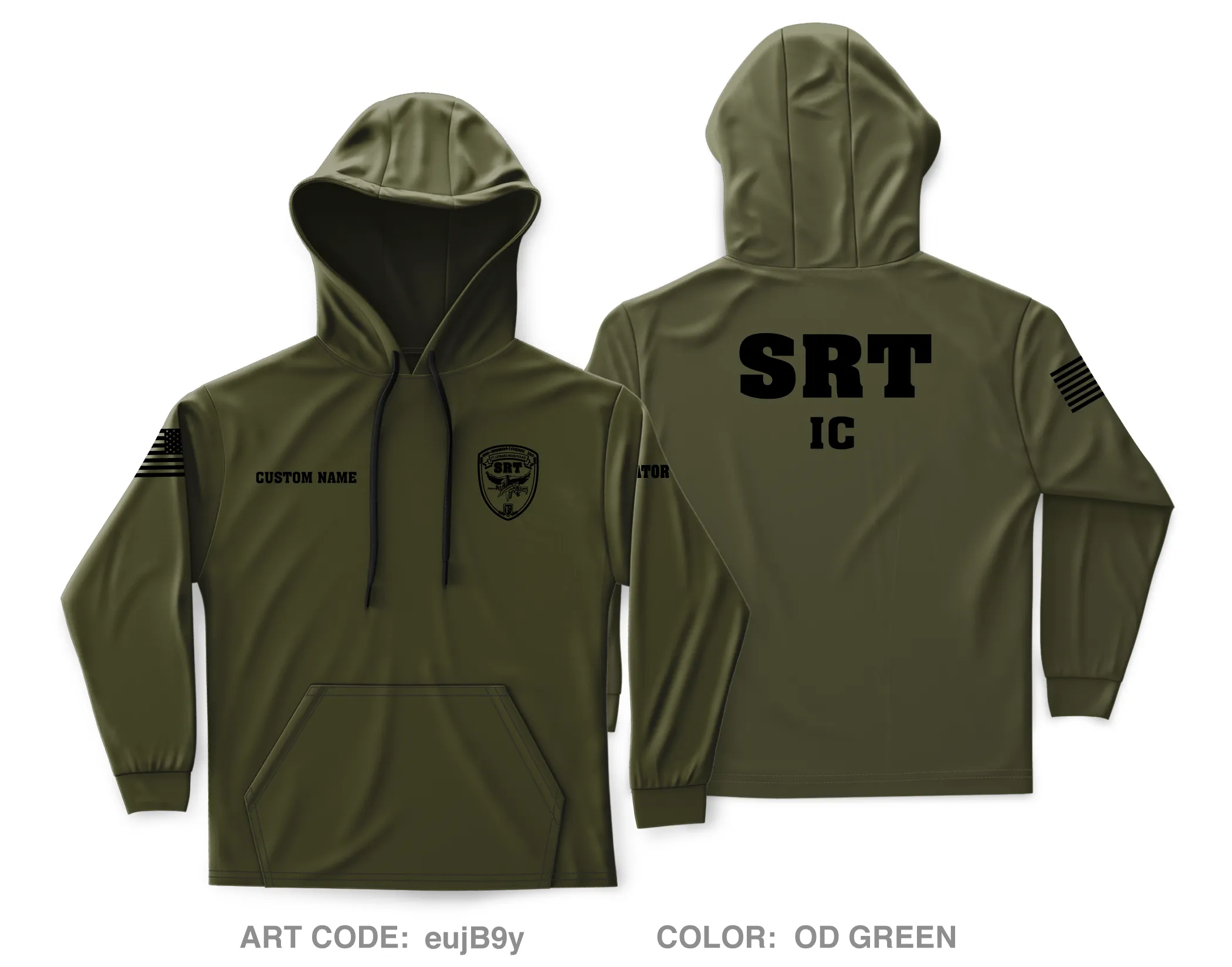 CUSTOM Department Of the army civilian police Core Men's Hooded Performance Sweatshirt - eujB9y