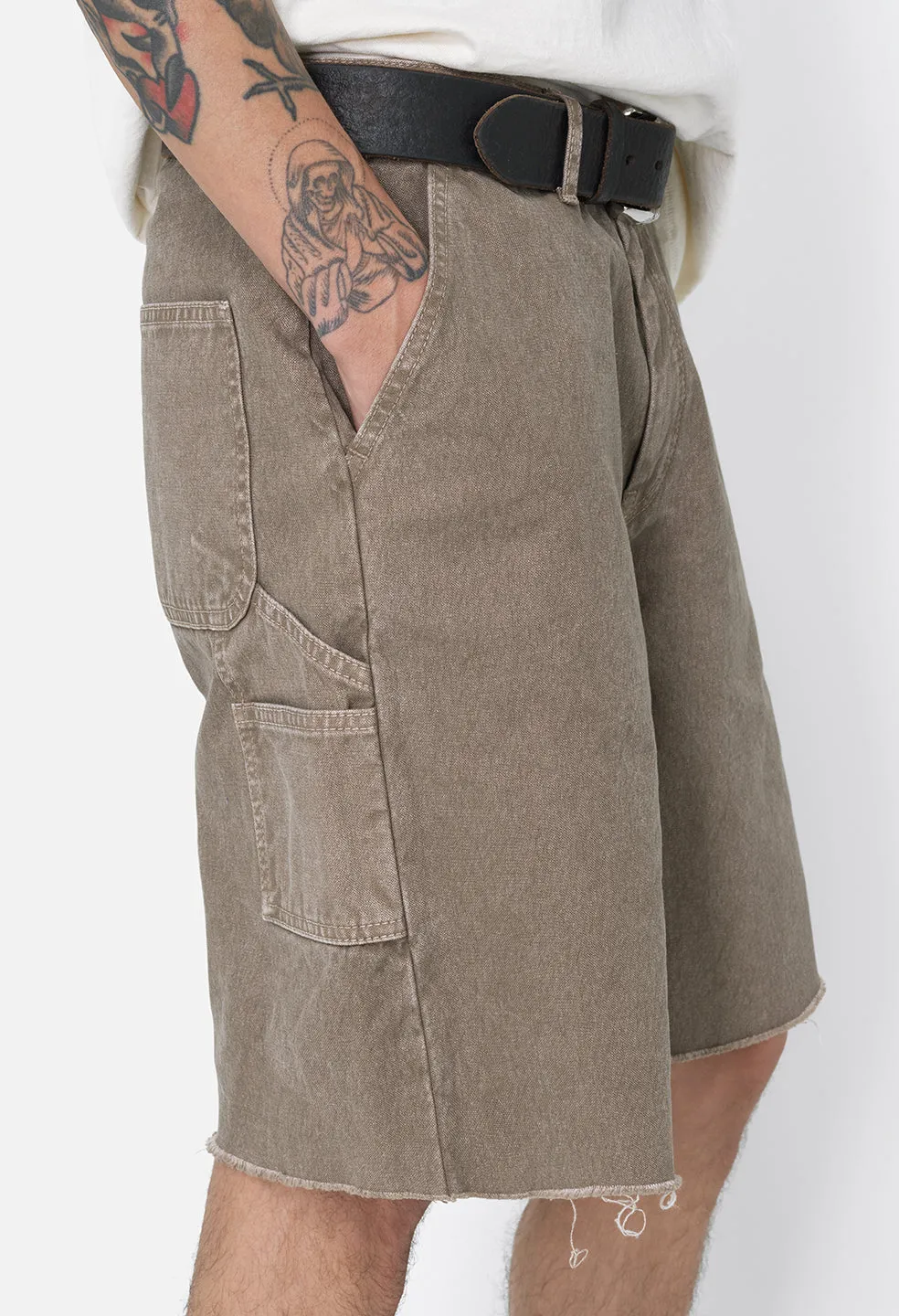 Cut-Off Work Shorts / Brown
