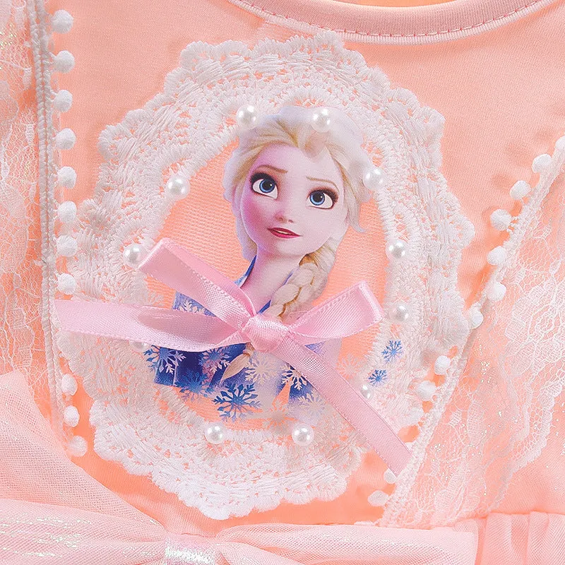 Daifa Children's Clothing Girls' Dress Summer 2025 New Baby Western Style Elsa Princess Dress Korean Style Aisha Skirt Fashion