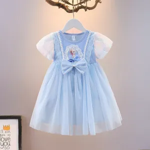 Daifa Children's Clothing Girls' Dress Summer 2025 New Baby Western Style Elsa Princess Dress Korean Style Aisha Skirt Fashion
