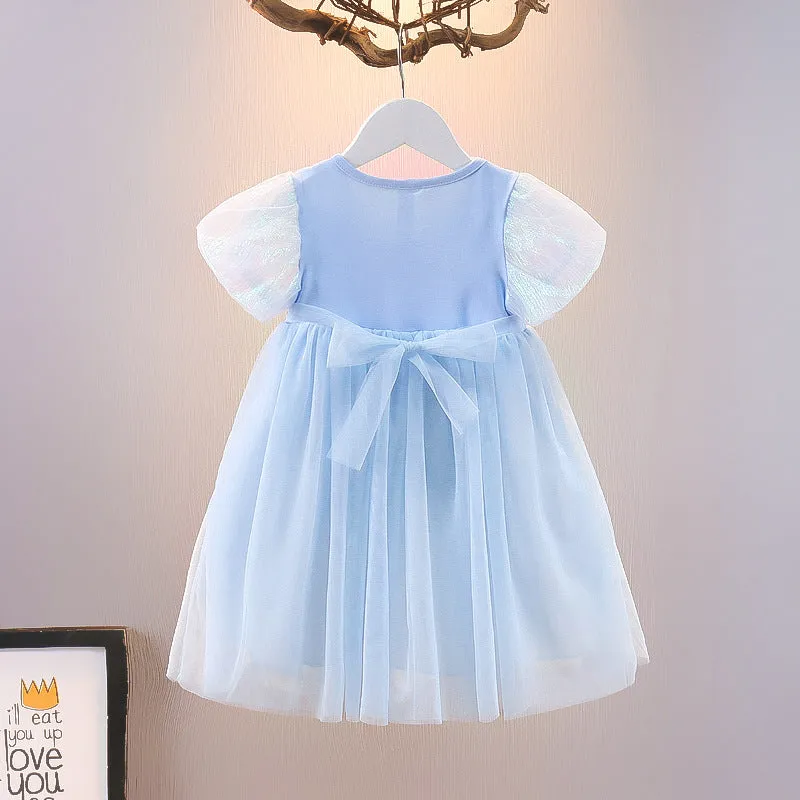 Daifa Children's Clothing Girls' Dress Summer 2025 New Baby Western Style Elsa Princess Dress Korean Style Aisha Skirt Fashion