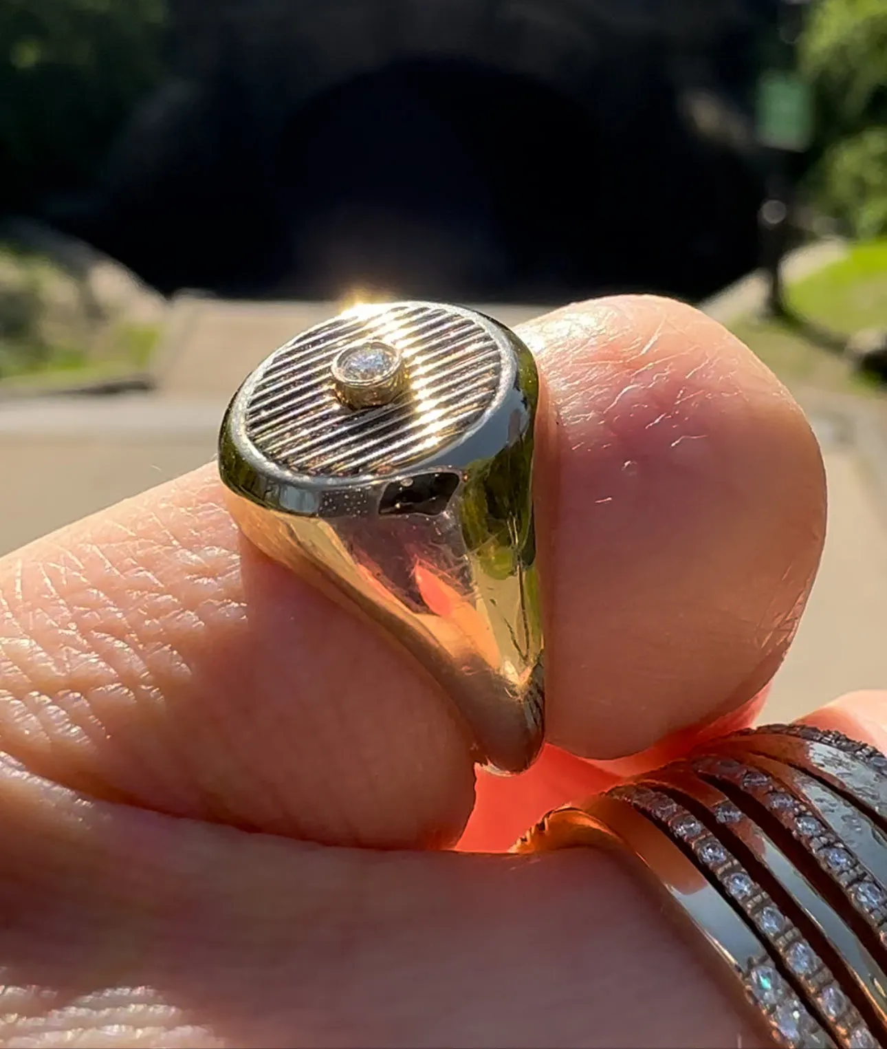 Deco Pinky Ring