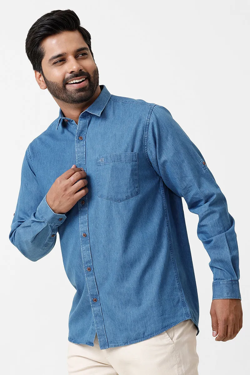 Denim - Light Blue Casual Shirts for Men | Ariser