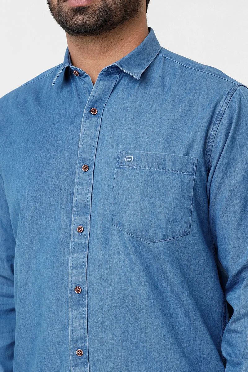 Denim - Light Blue Casual Shirts for Men | Ariser