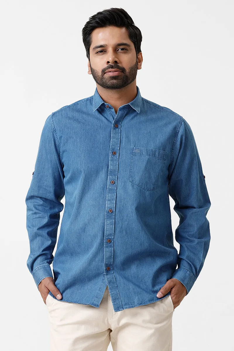 Denim - Light Blue Casual Shirts for Men | Ariser