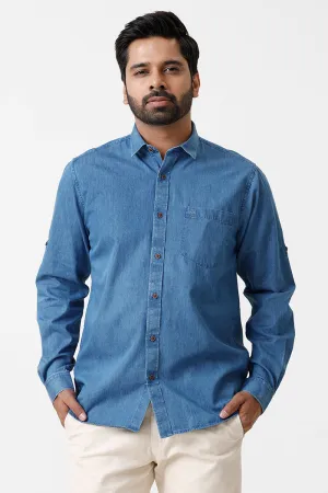 Denim - Light Blue Casual Shirts for Men | Ariser