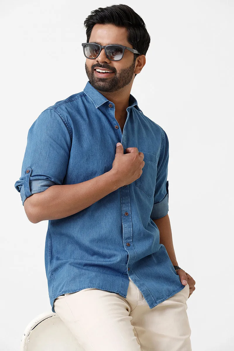 Denim - Light Blue Casual Shirts for Men | Ariser