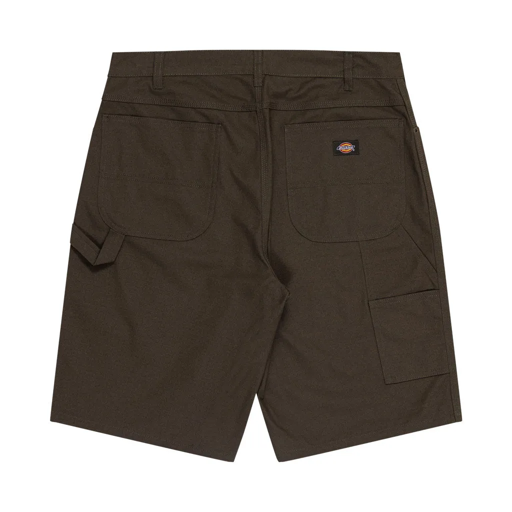 DICKIES DX200 MIDWEIGHT CARPENTER CANVAS SHORTS - DARK OLIVE