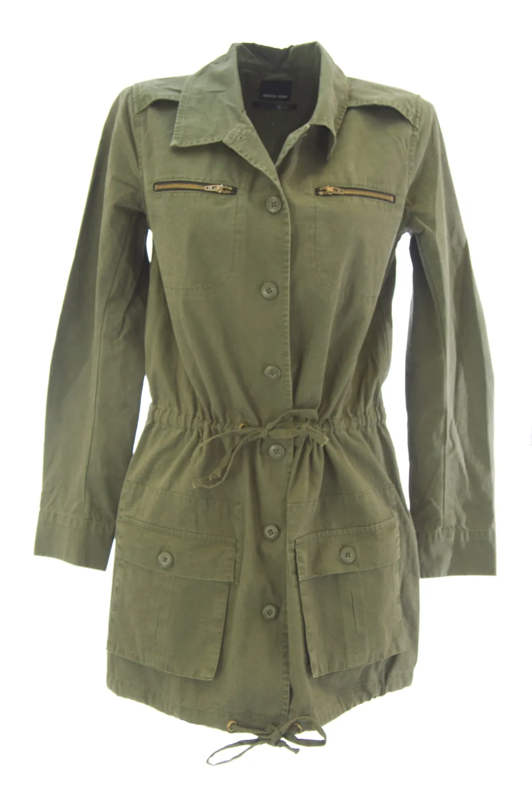 DOLCE VITA Women's G.I. Olive Green Cotton Drawstring Military Jacket $209 NEW