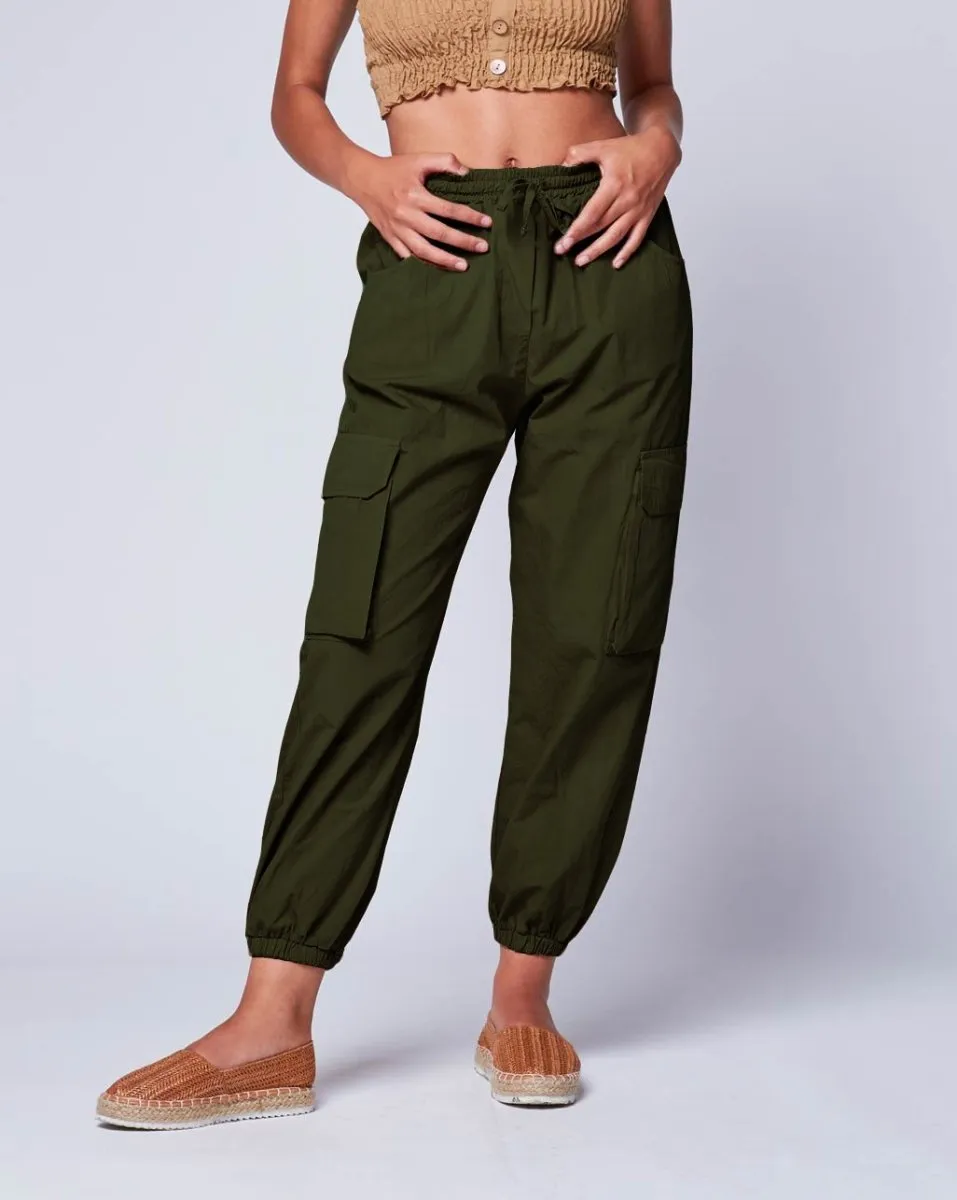 Drawstring Camo Cargo Jogger