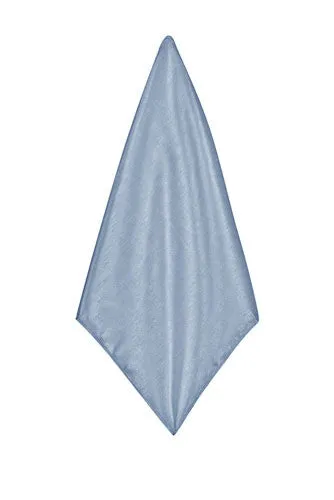Dusky Blue Poly Dupion Handkerchief
