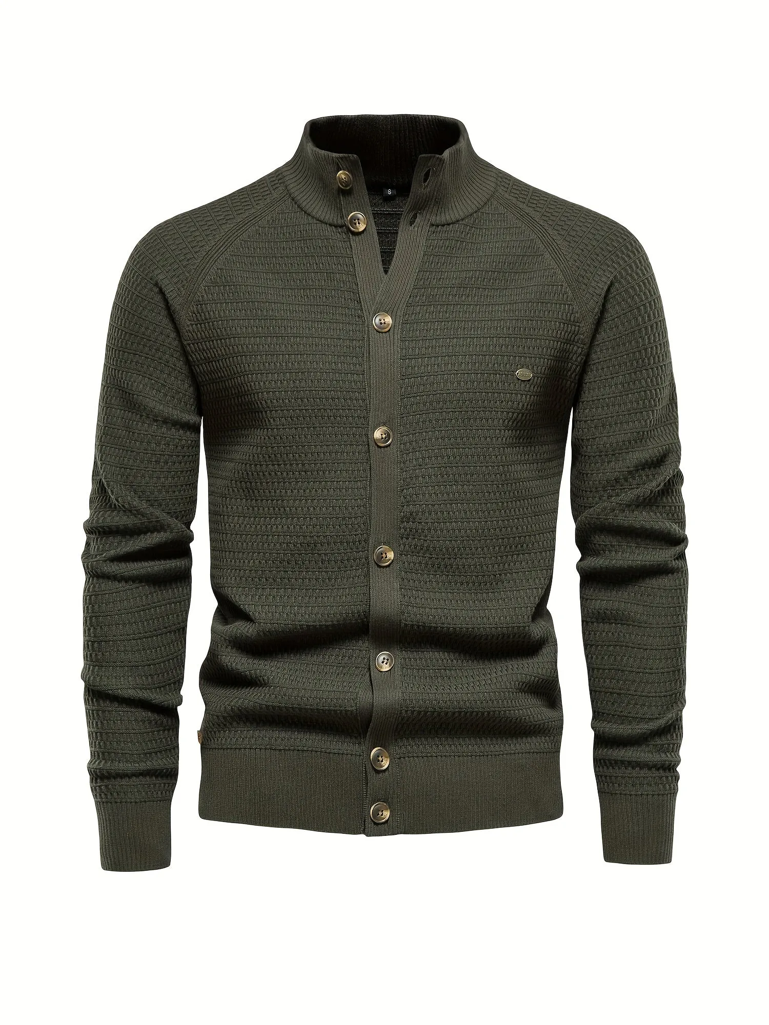 Elegant Men's Knit Shirt with Open Collar