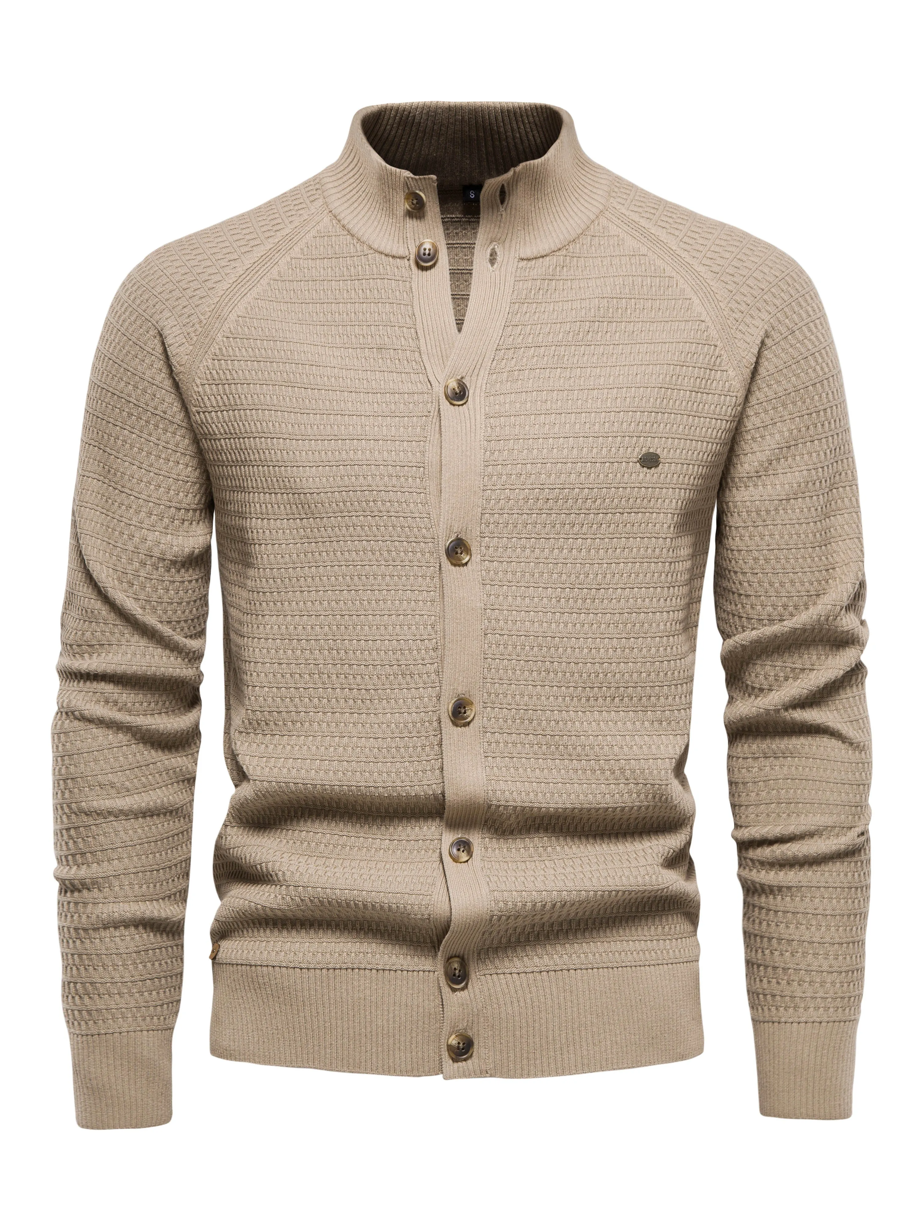 Elegant Men's Knit Shirt with Open Collar