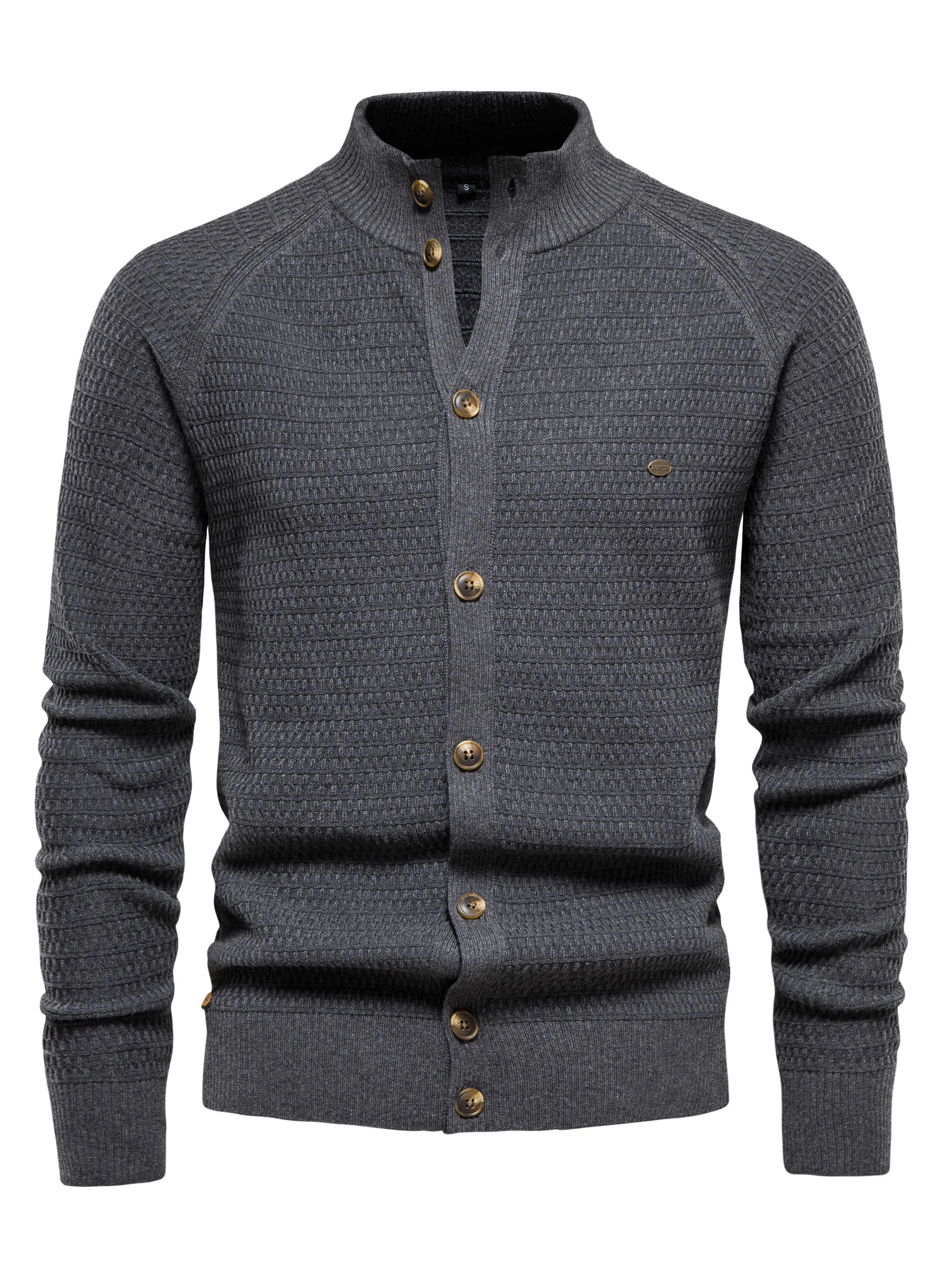 Elegant Men's Knit Shirt with Open Collar
