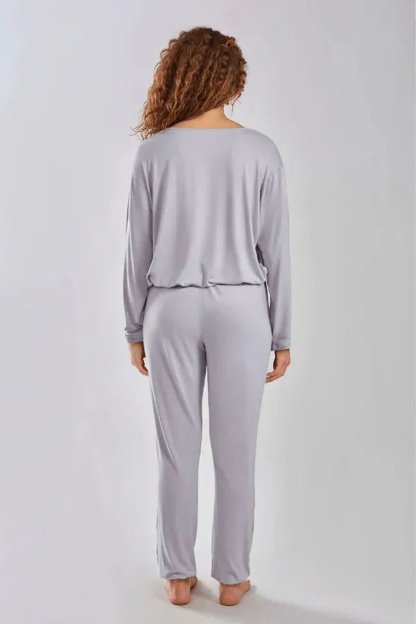 Elise PJ Set- Light Gray