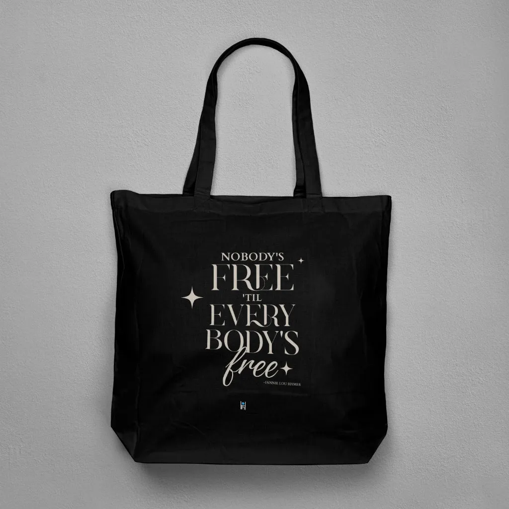 Fannie Lou Hamer 'Nobody's Free' Canvas Statement Tote