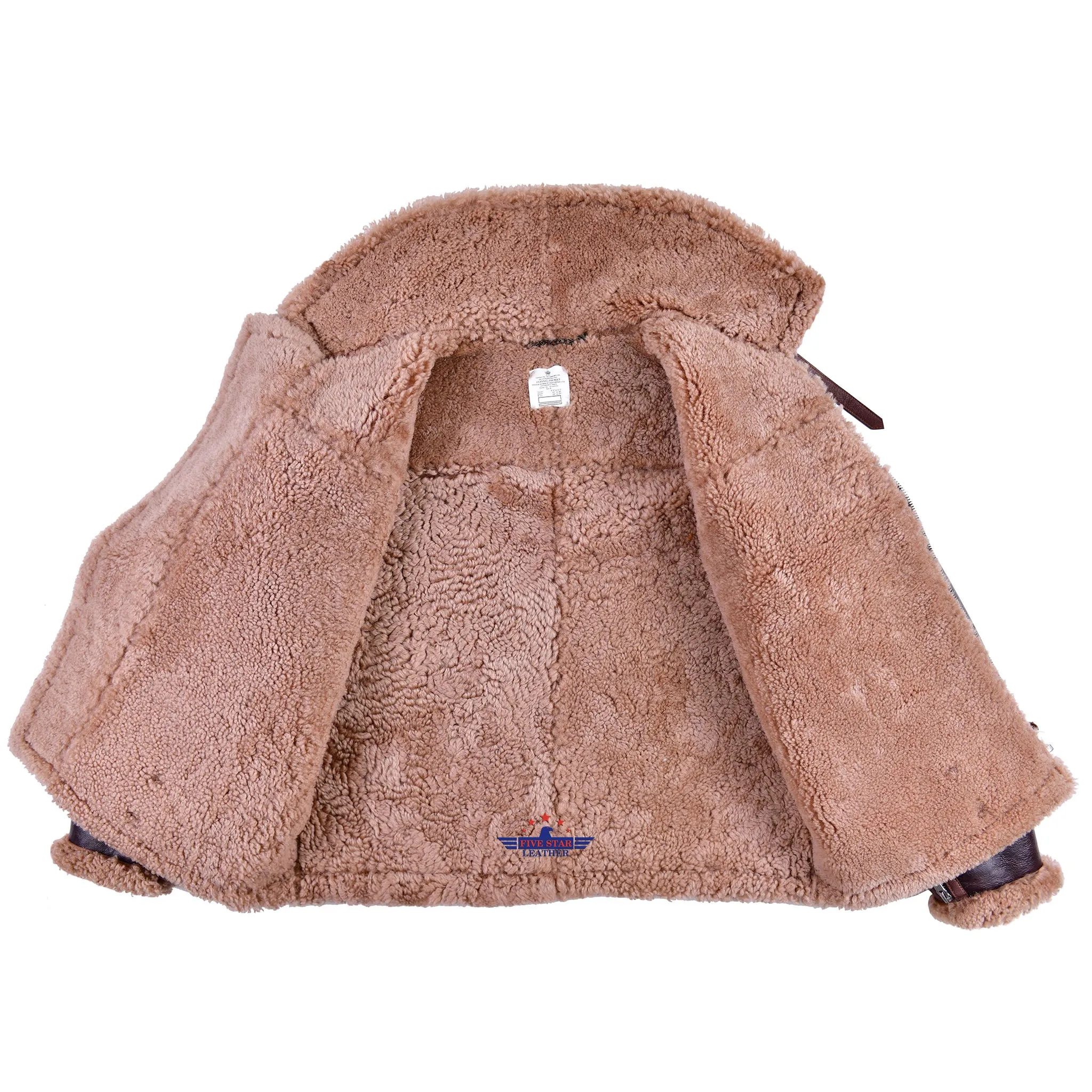 FiveStar Leather Repro RAF Flying 1940/41 Pattern Sheepskin Flight Jacket Russet Reinforcements