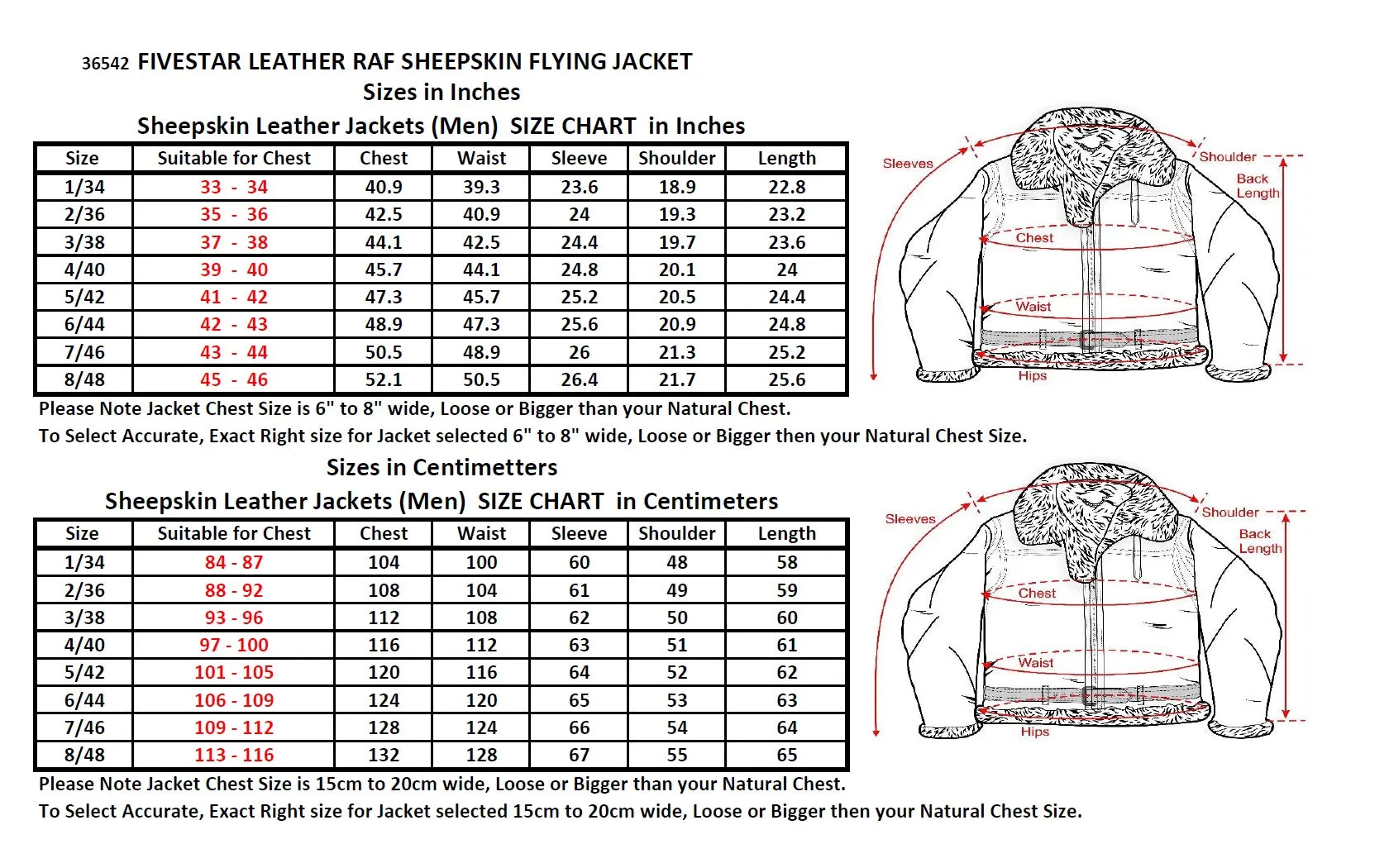 FiveStar Leather Repro RAF Flying 1940/41 Pattern Sheepskin Flight Jacket Russet Reinforcements