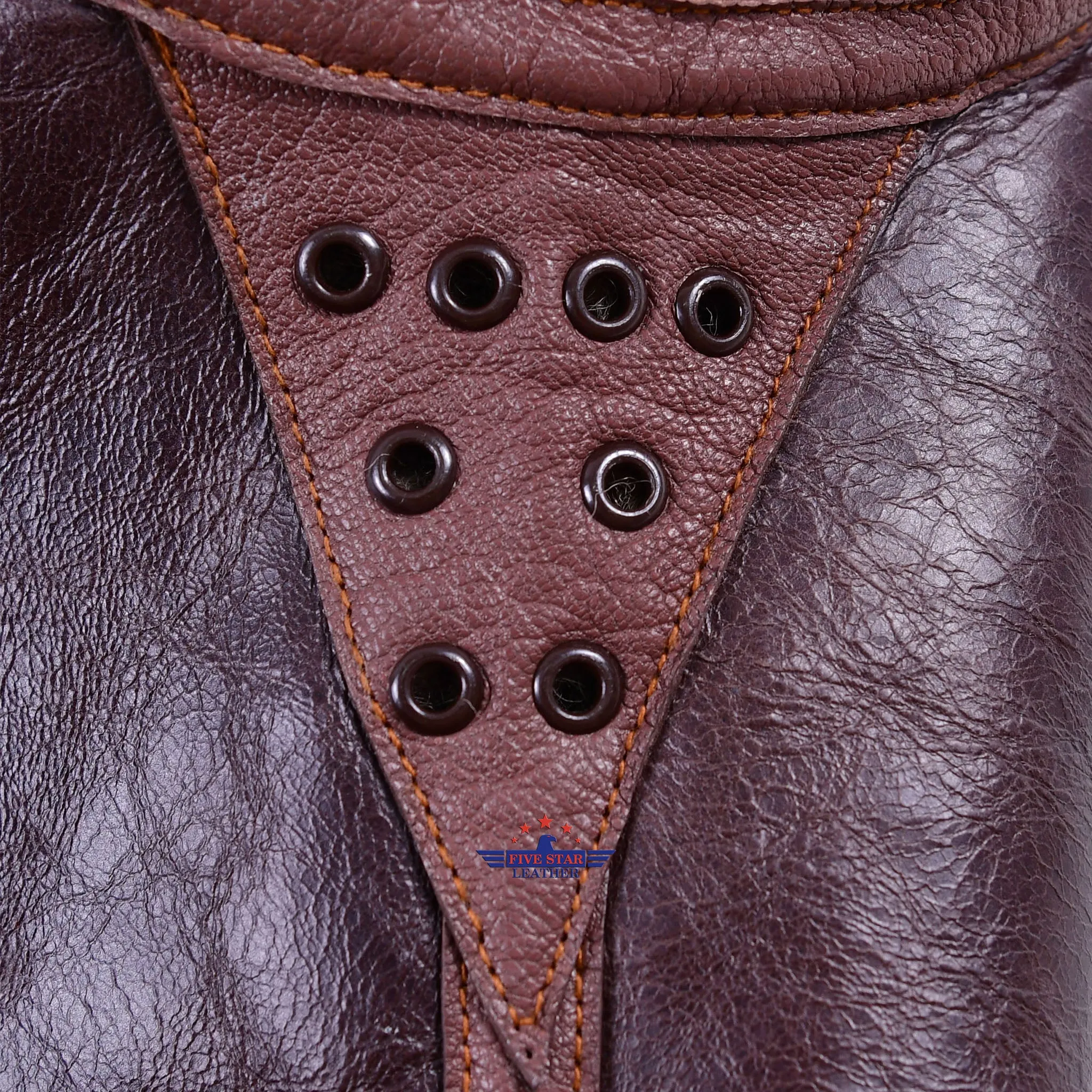 FiveStar Leather Repro RAF Flying 1940/41 Pattern Sheepskin Flight Jacket Russet Reinforcements