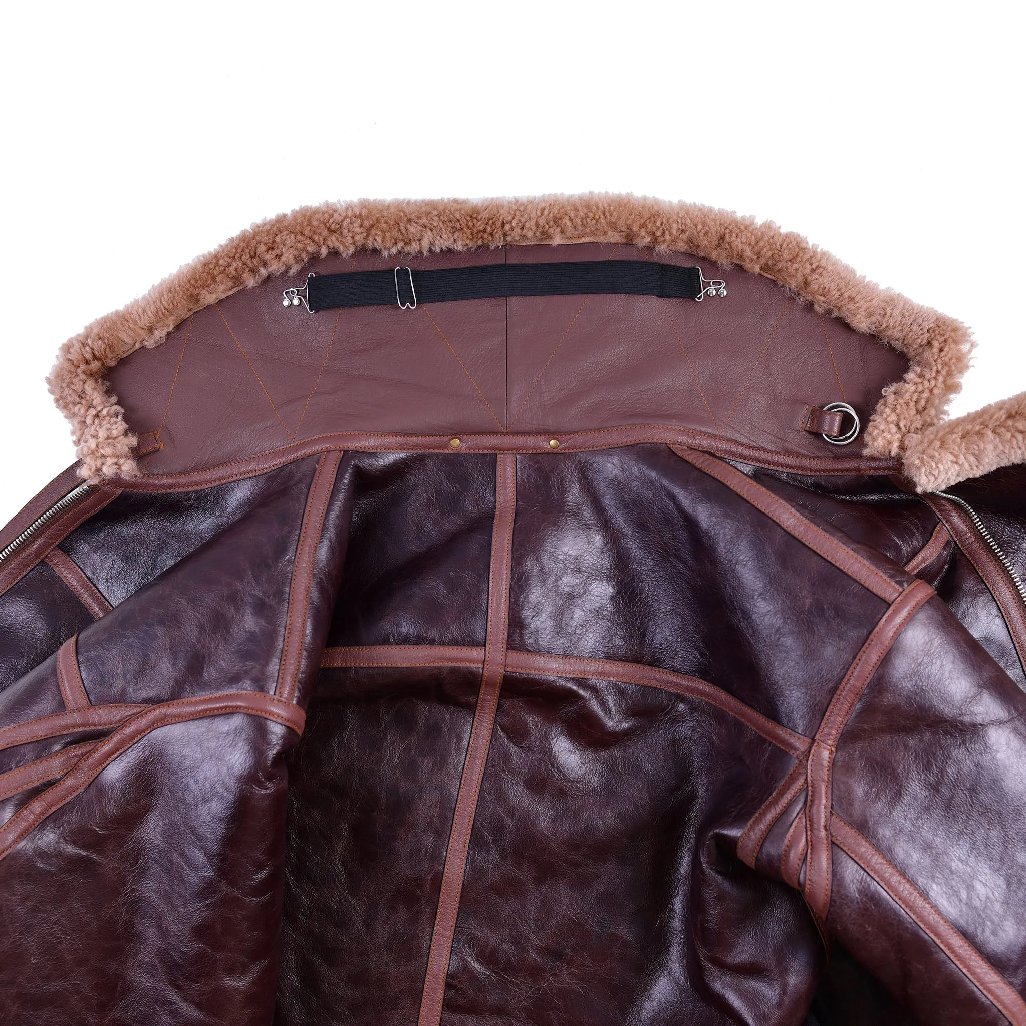 FiveStar Leather Repro RAF Flying 1940/41 Pattern Sheepskin Flight Jacket Russet Reinforcements