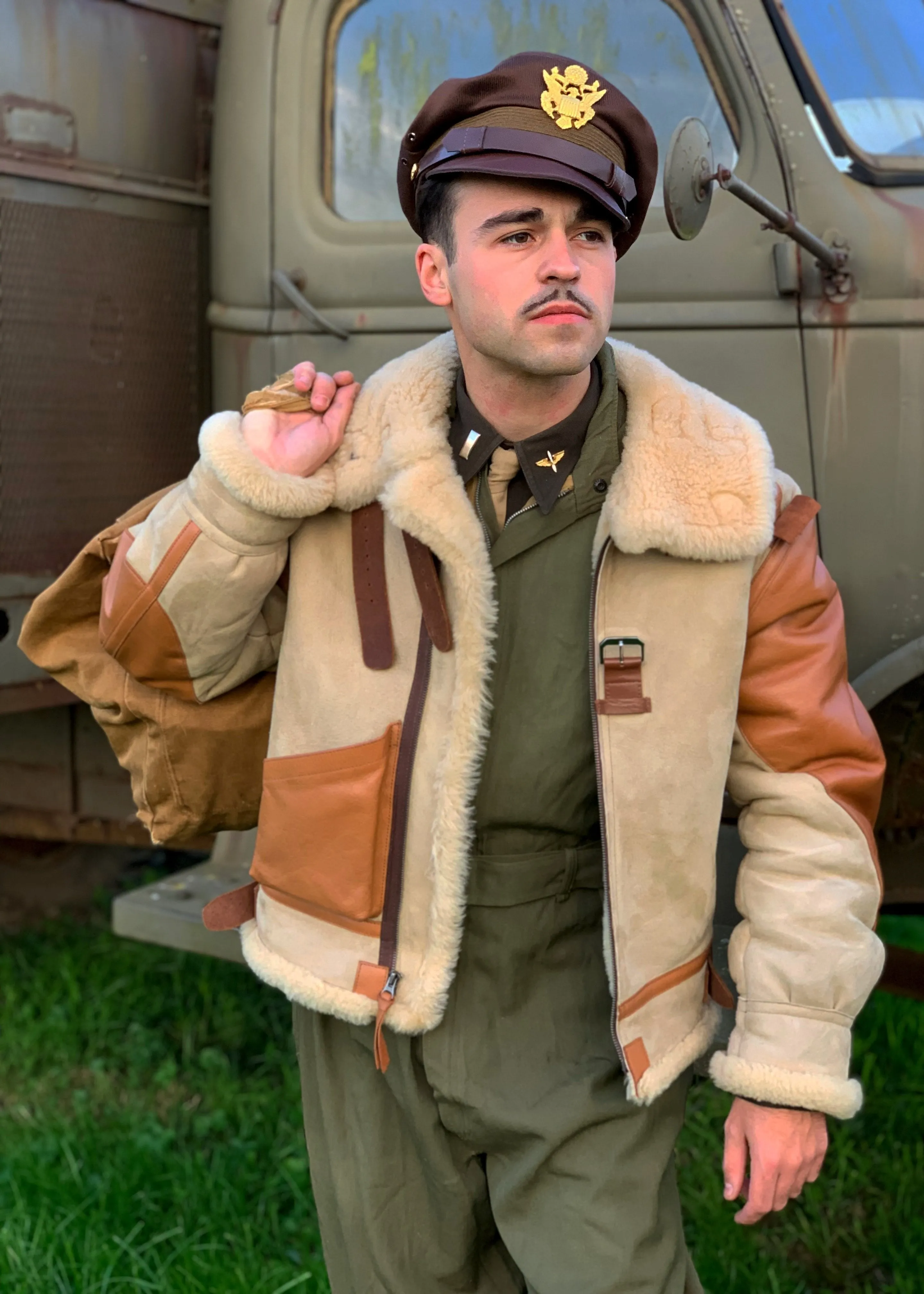 FiveStar Leather Sheep Skin Flying Type B-3 Un-Coated 1937 Jacket Version
