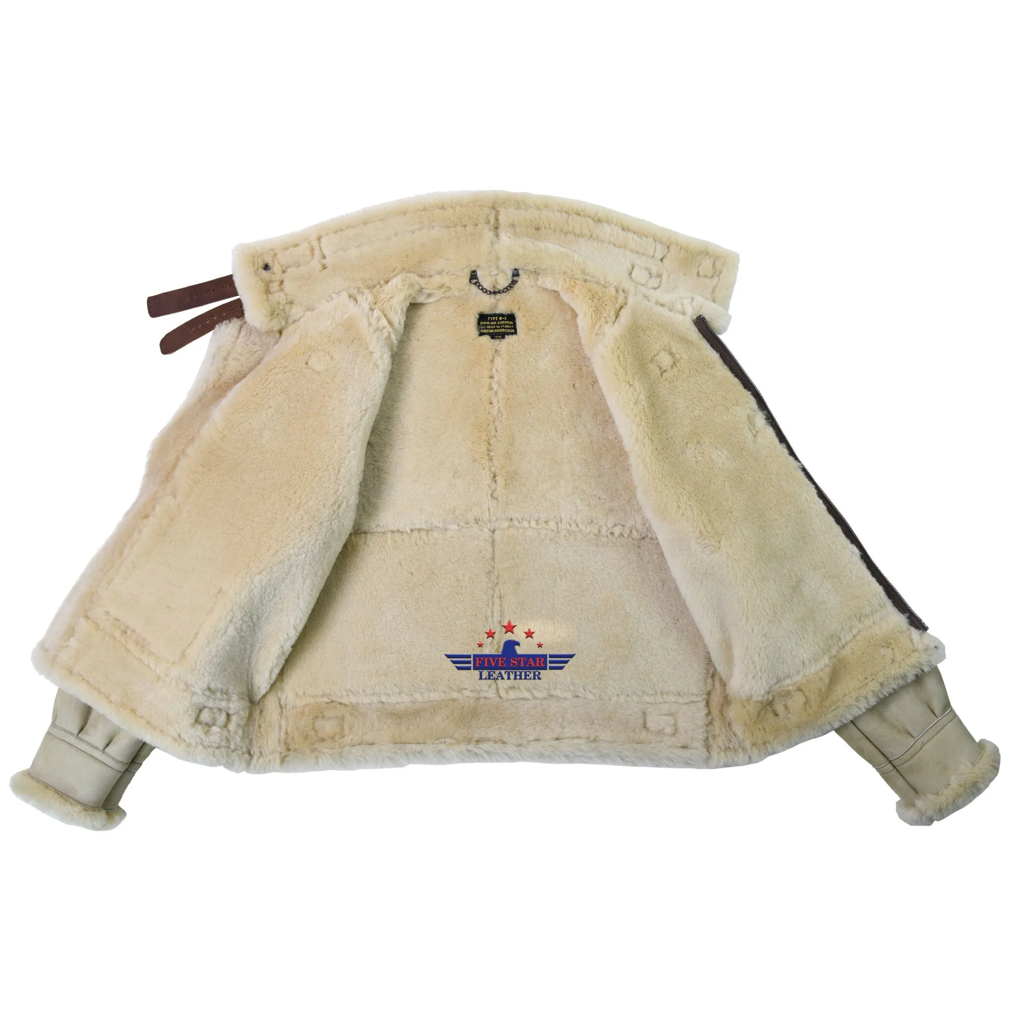 FiveStar Leather Sheep Skin Flying Type B-3 Un-Coated 1937 Jacket Version