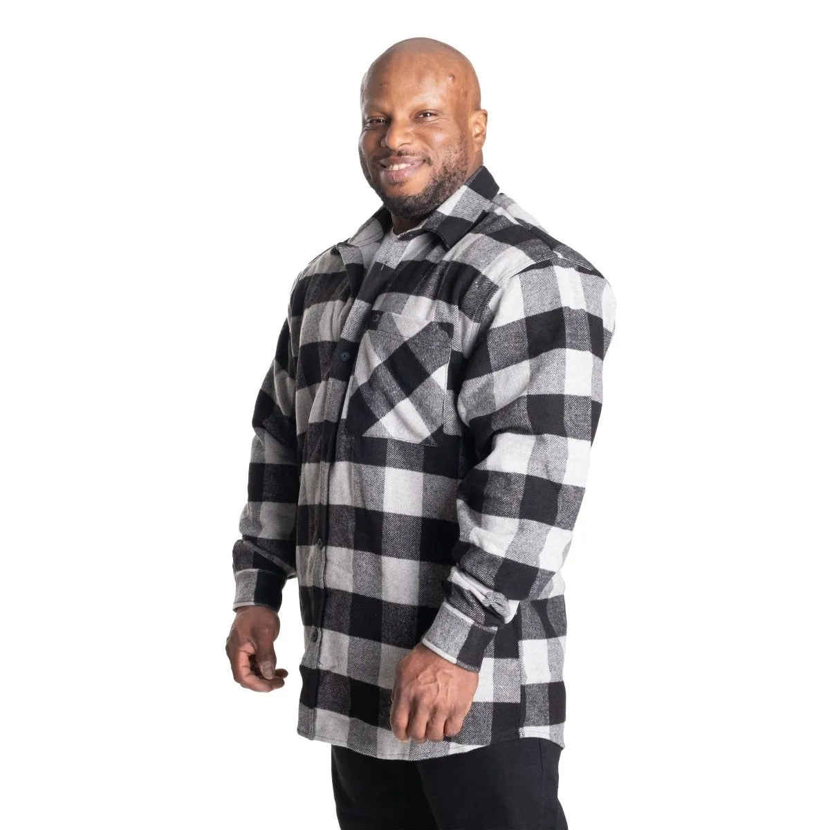 GASP Heavy Flannel Shirt - Grey/Black
