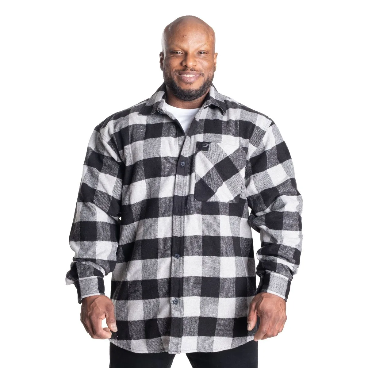 GASP Heavy Flannel Shirt - Grey/Black