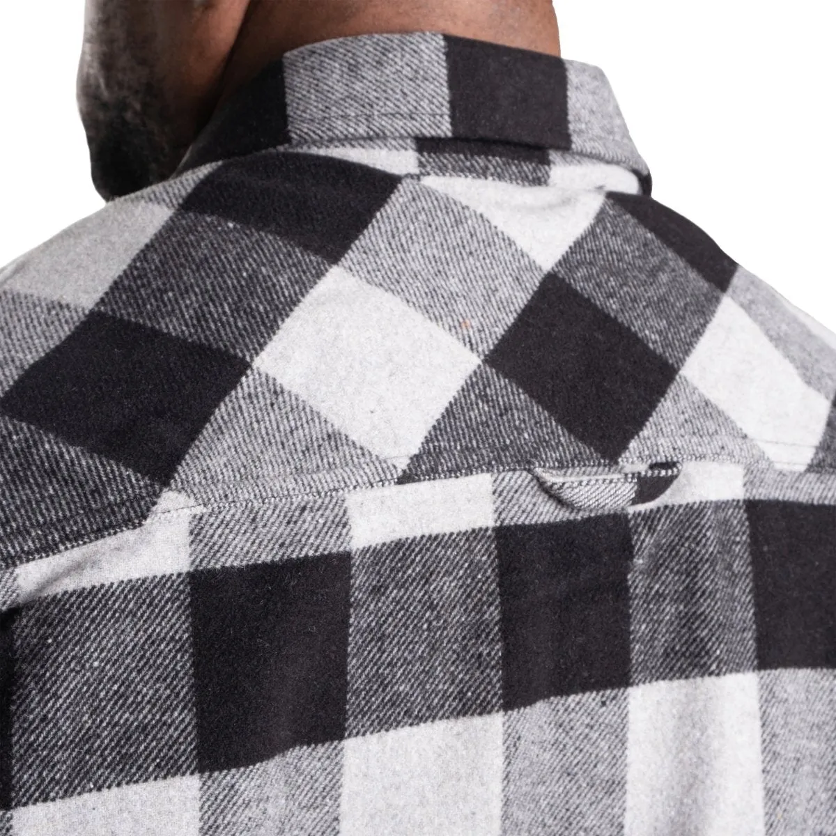 GASP Heavy Flannel Shirt - Grey/Black