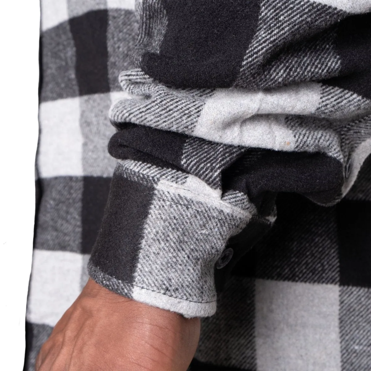 GASP Heavy Flannel Shirt - Grey/Black