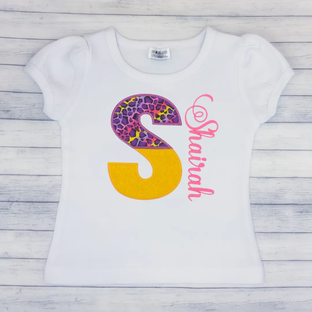Girl Name Shirt - Split Letter