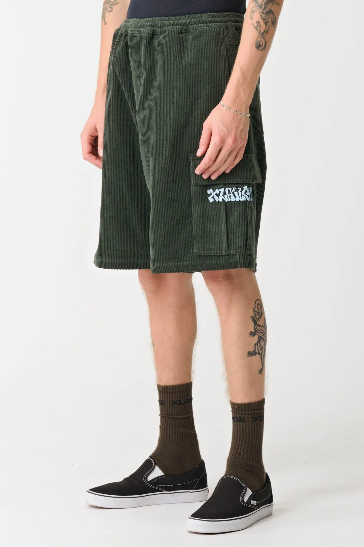 GRAFF CORD 91 CARGO SHORT - PIGMENT MILITARY