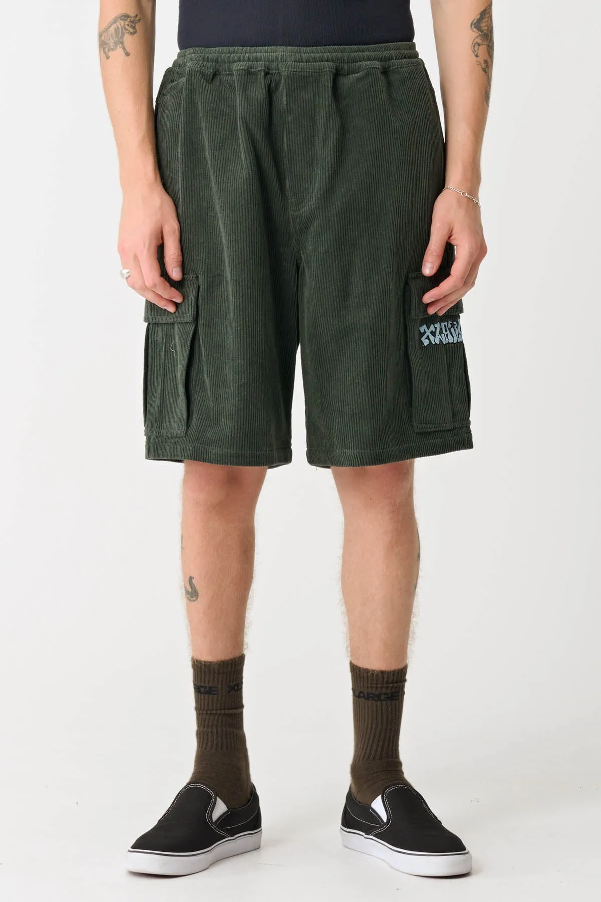 GRAFF CORD 91 CARGO SHORT - PIGMENT MILITARY