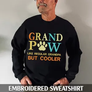 Grandpaw Embroidered Sweatshirt, Hoodie Gift For Pet Lovers