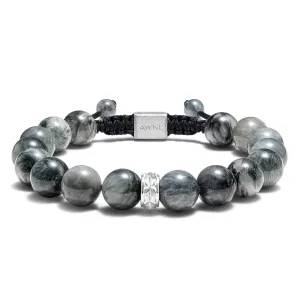 Grey Hawk Eye Macrame Bracelet