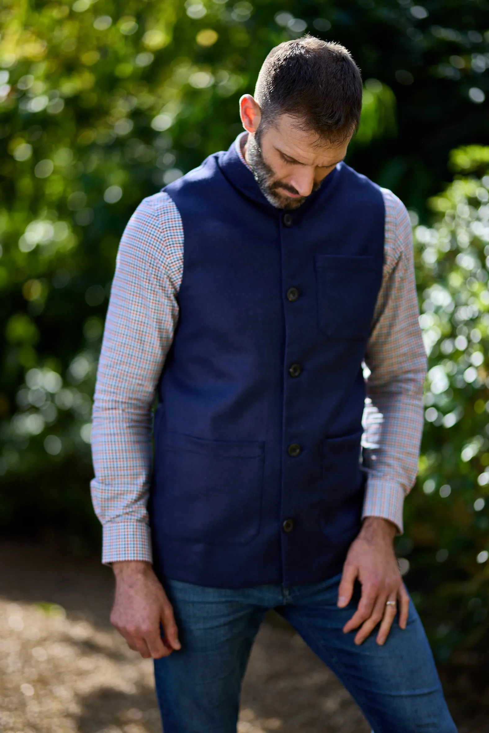 Gun Hill Mens Thorpe Nehru Waistcoat - 4 colours