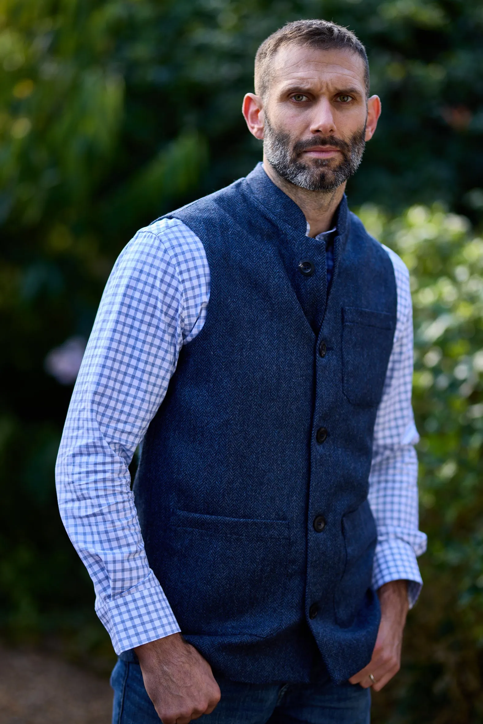 Gun Hill Mens Thorpe Nehru Waistcoat - 4 colours