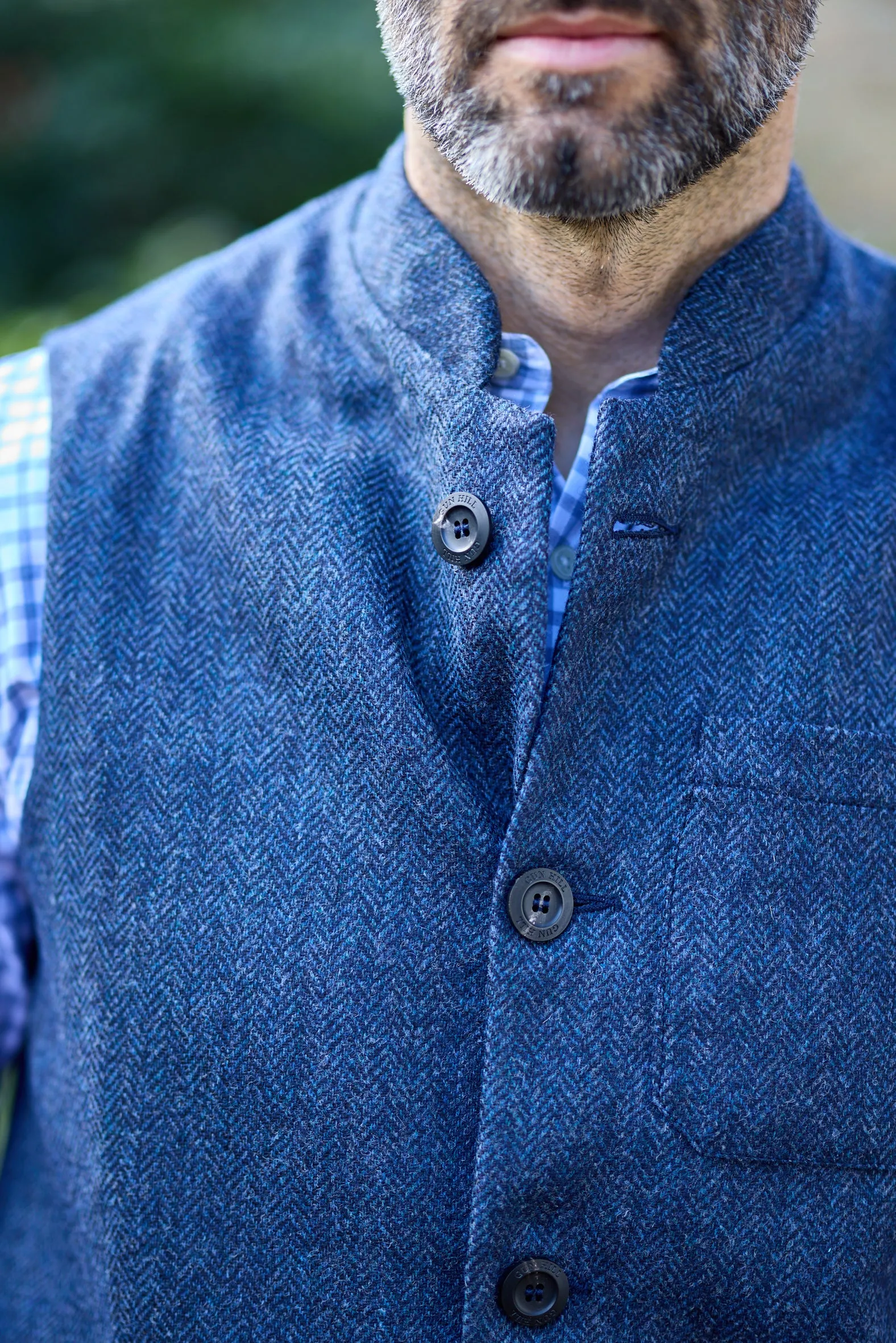 Gun Hill Mens Thorpe Nehru Waistcoat - 4 colours