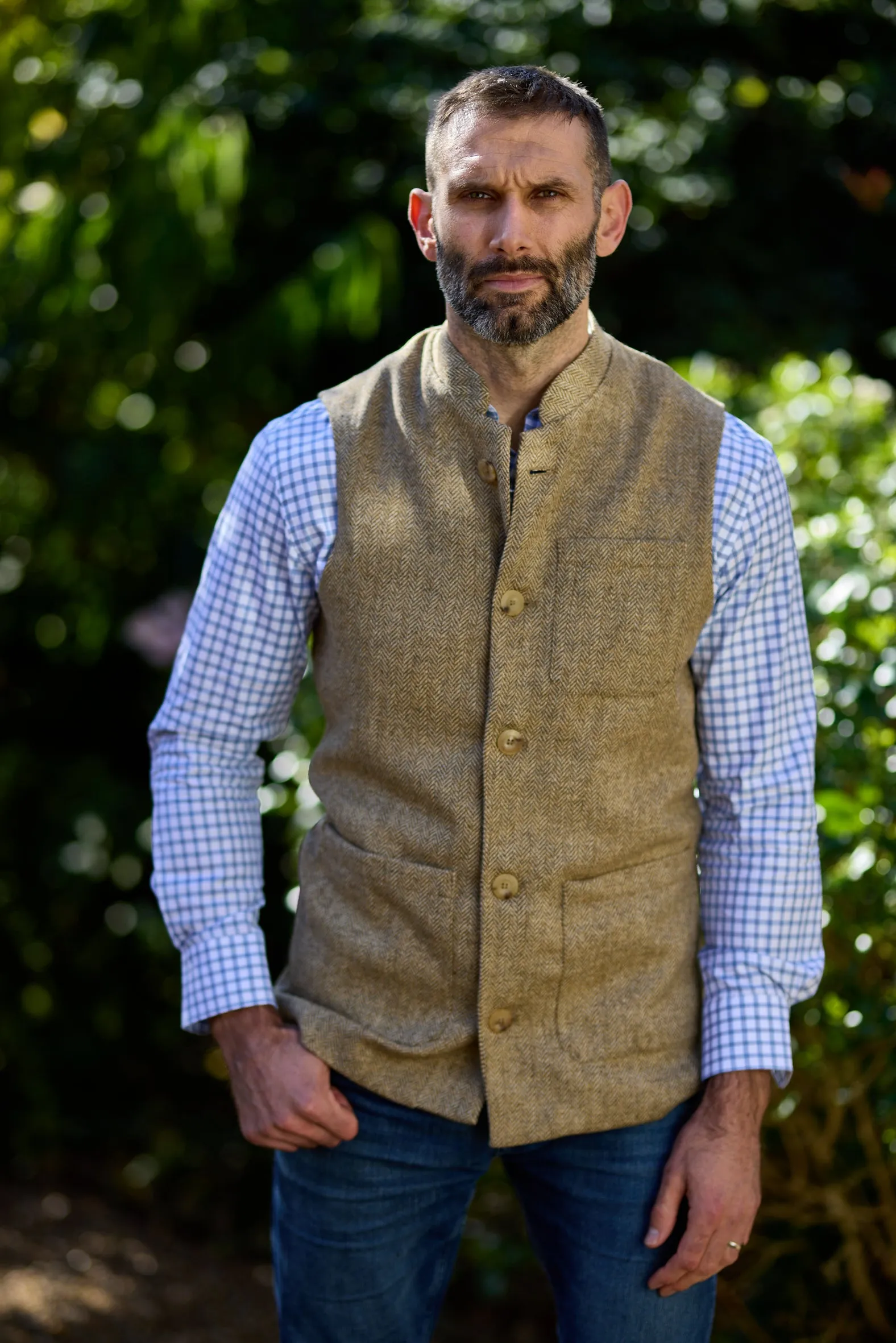 Gun Hill Mens Thorpe Nehru Waistcoat - 4 colours