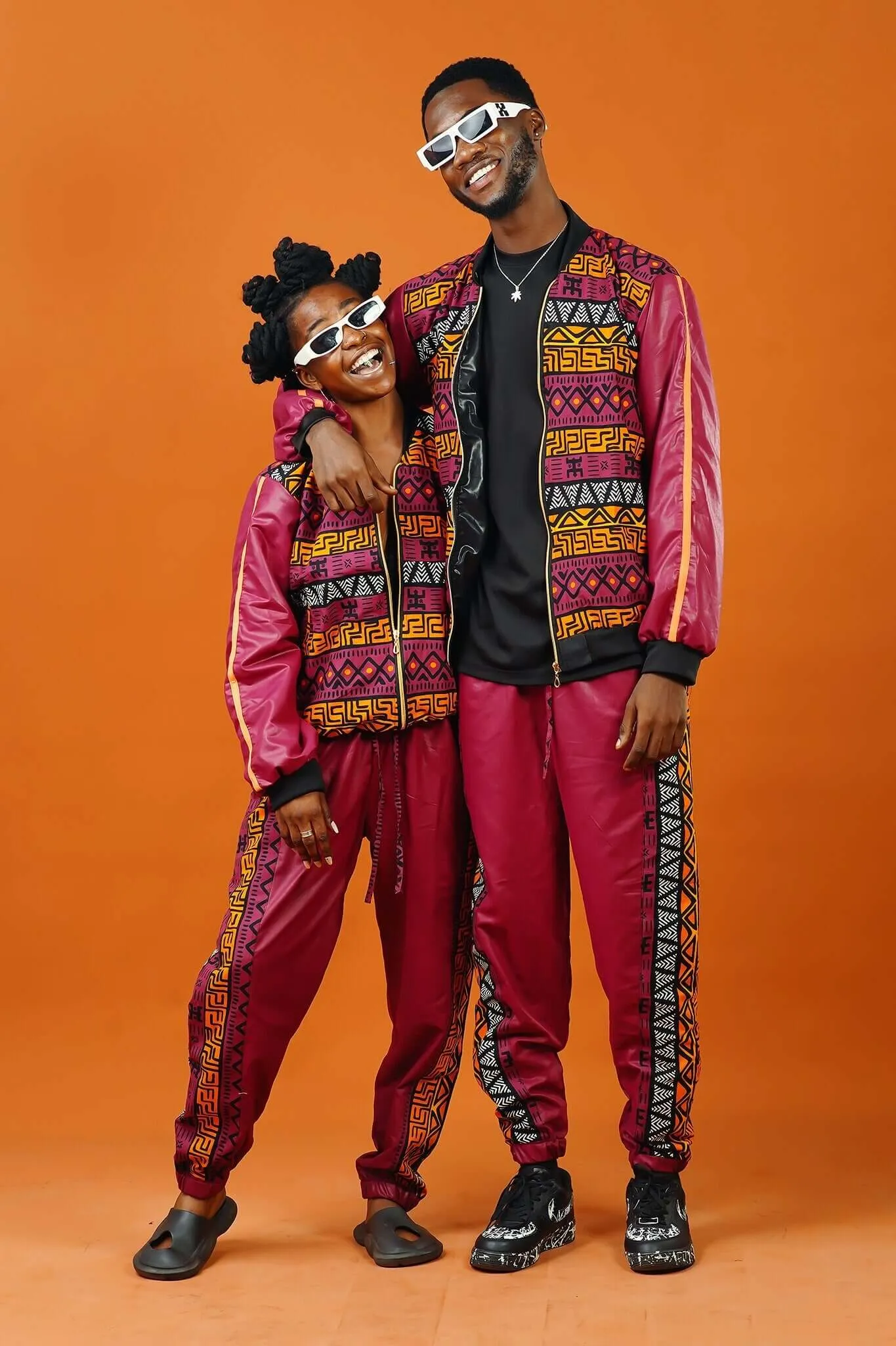 Hajia Purple African Print Bomber Jacket
