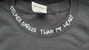 Hand Embroidered Eyeliner Neckline Shirt