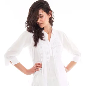 Hand Embroidered Pleated Shirt