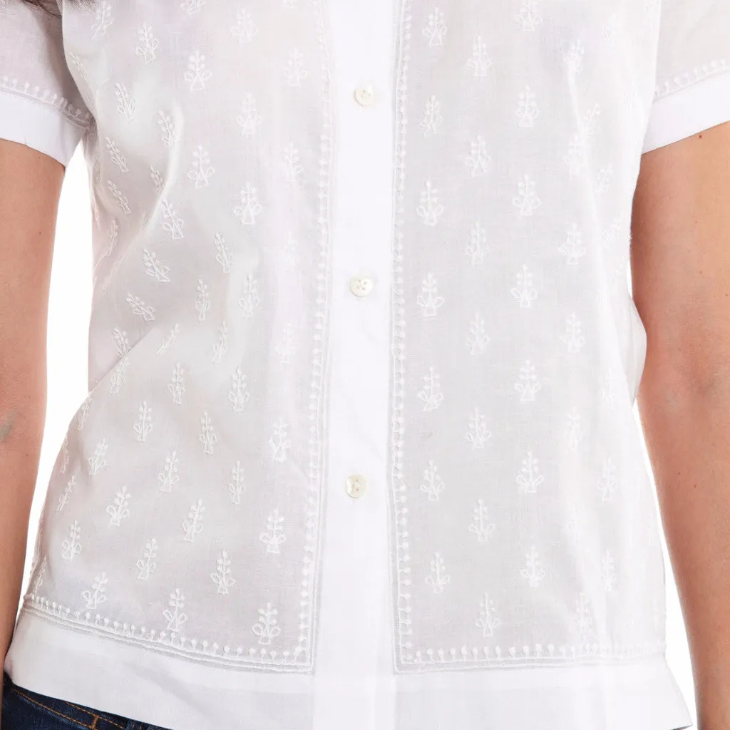 Hand Embroidered Short Sleeved Shirt